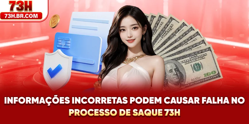 Informações incorretas podem causar falha no processo de Saque 73H